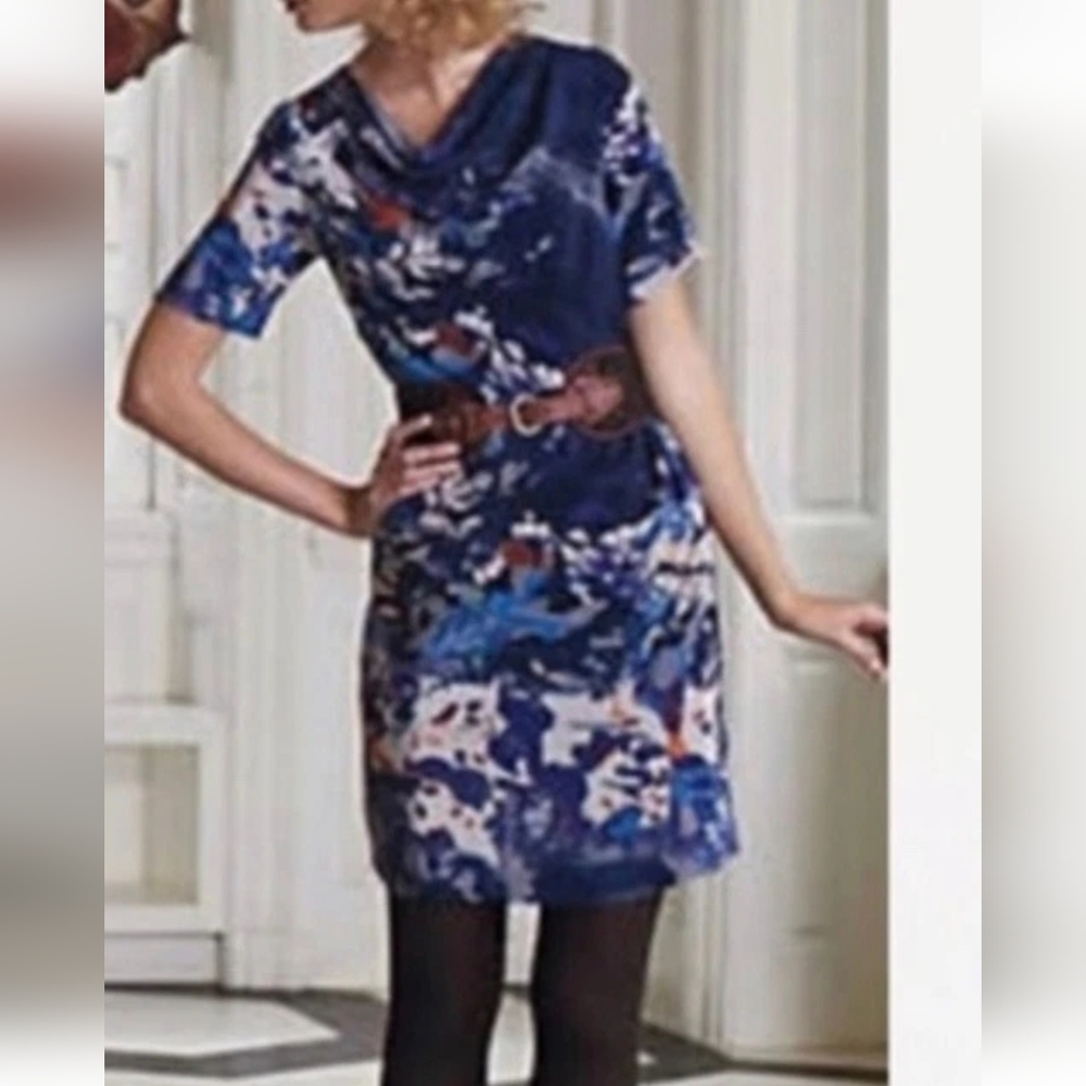 Anthropologie Coquille Silk Japonica Dress Size 6
